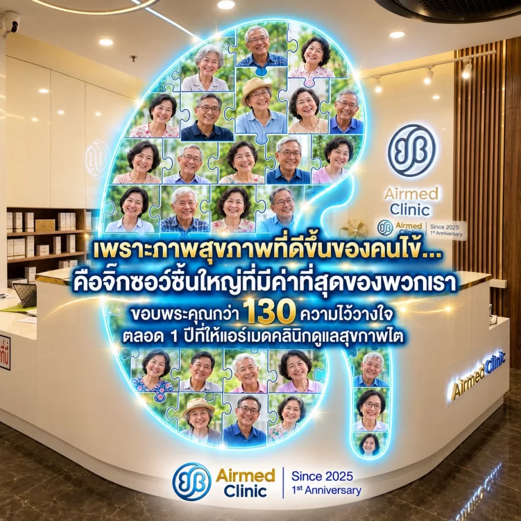 Airmed Clinic ขอบพระคุณกว่า 130 ความไว้วางใจ